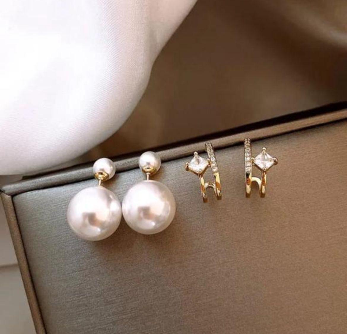 Everyday Detachable 2 in 1 Pearl Earrings