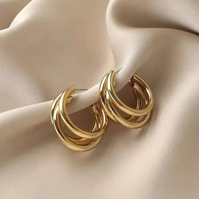 Golden Layered hoops