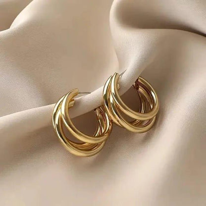 Golden Layered hoops