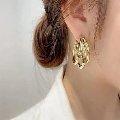 Golden Layered hoops