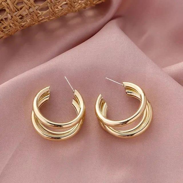 Golden Layered hoops