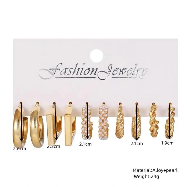 Combo #1 (5-Pair Earing Set for Everyday Style