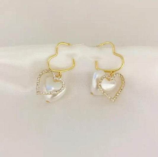 heart stone earrings