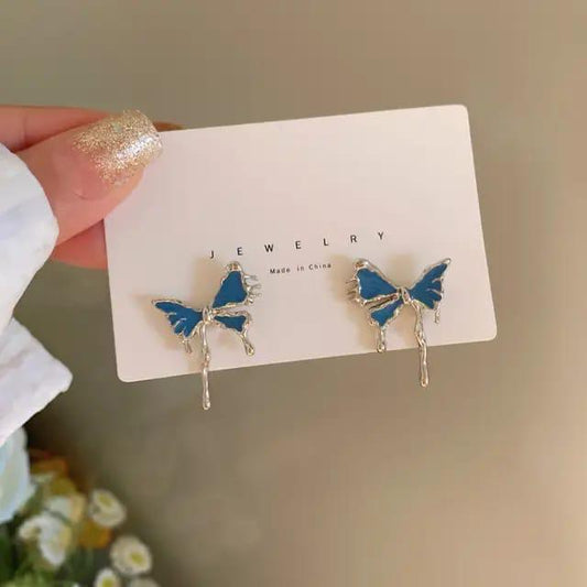 Blue Butterfly Studs