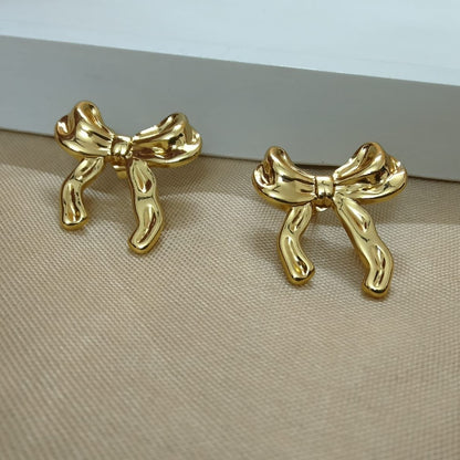 Long Bow Anti tarnish Earrings