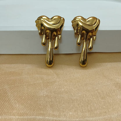 Trending Melting Heart (Anti Tarnish) Studs
