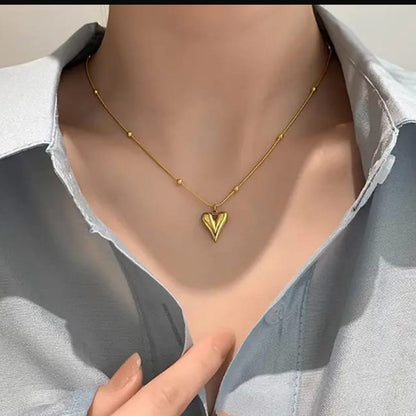 Heart & Beads Anti Tarnish Neckpiece