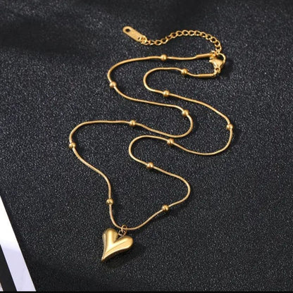 Heart & Beads Anti Tarnish Neckpiece