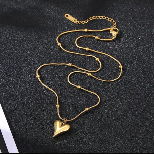 Heart & Beads Anti Tarnish Neckpiece