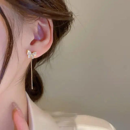 Butterfly Chain drop earrings