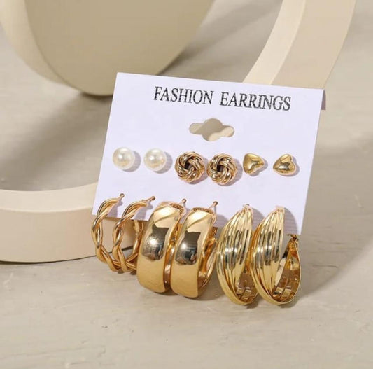 Combo #(6 Pair of Earrings for Everyday style)