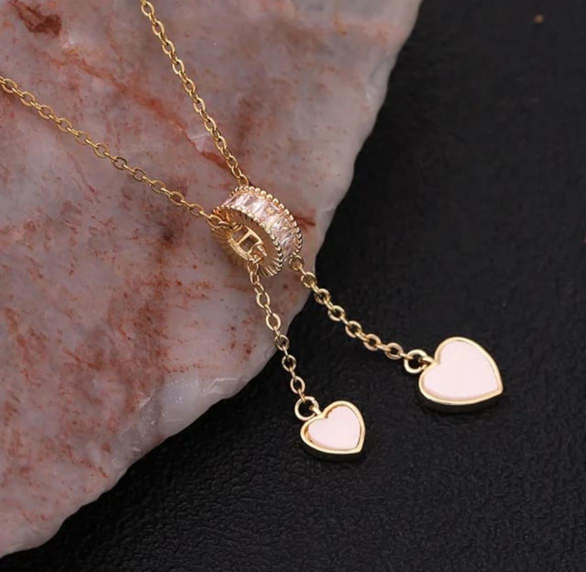 Minimal Heart drop Necklace (Anti Tarnish)