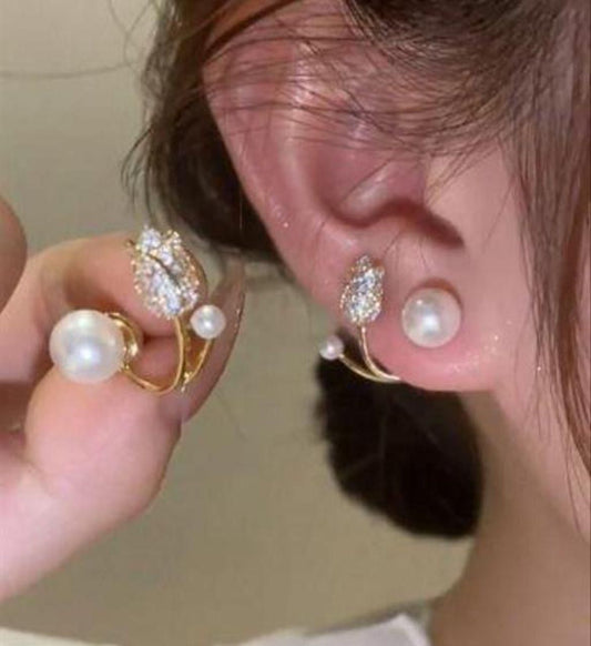 GOLDEN PEARL DETACHABLE EARRING