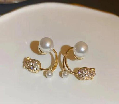 GOLDEN PEARL DETACHABLE EARRING