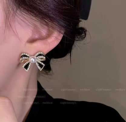 Trending Black Bow Studs