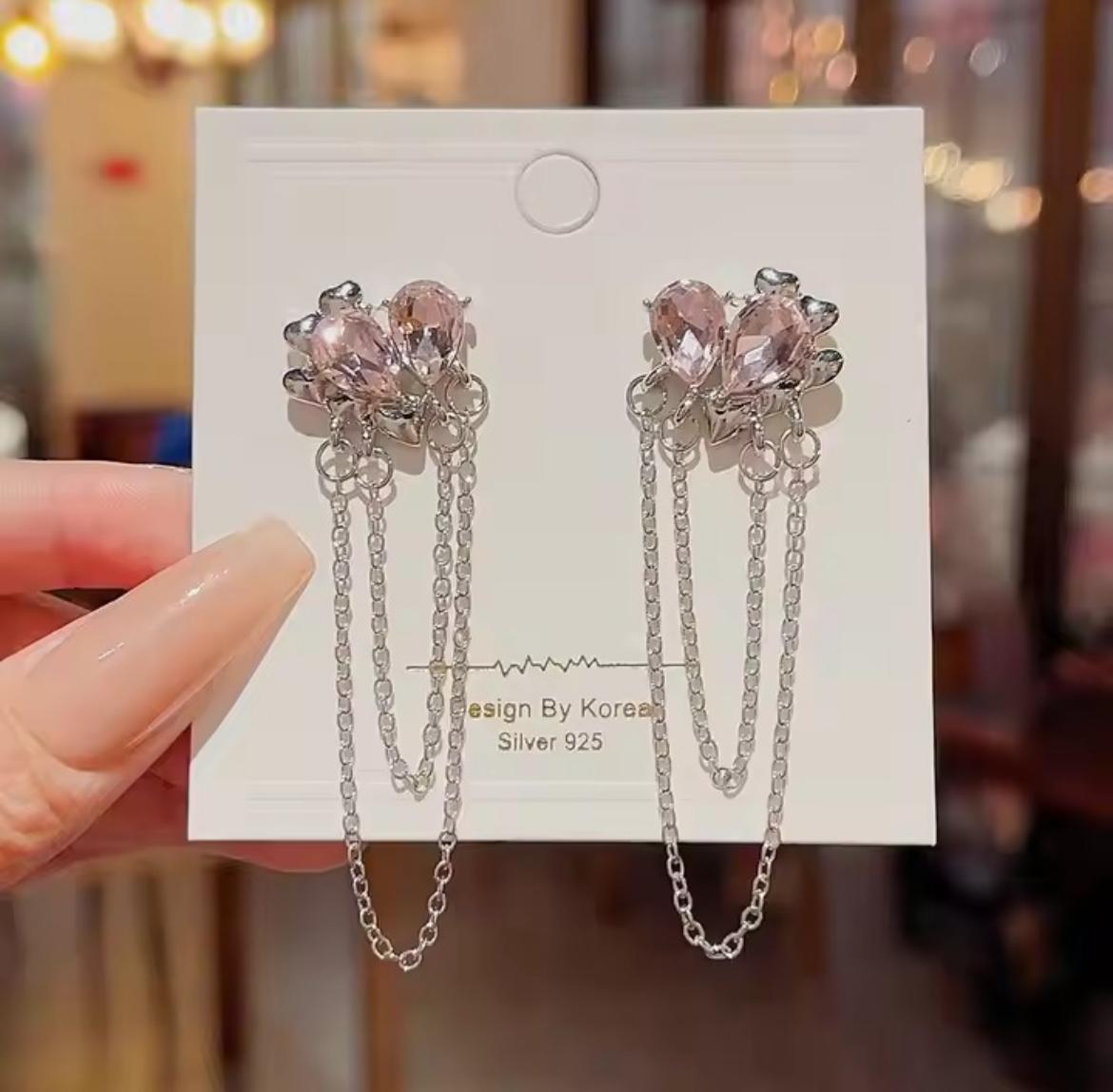 Rhinestone Diamond Drop Earrings