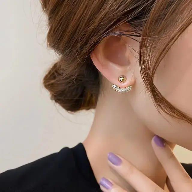 Minimal Stone Detachable Earrings