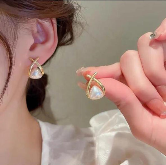 Dainty Heart Shaped Stone Studs