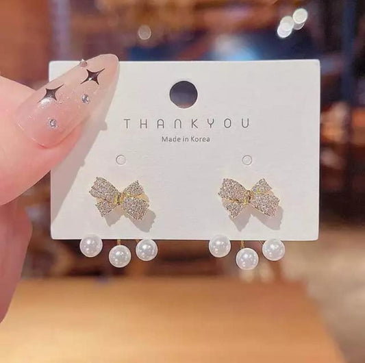 Elegant Bow Detachable Earrings
