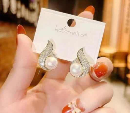Leaf Shaped Stone Studs