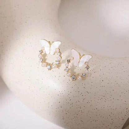 Minimal Butterfly Stone Studs