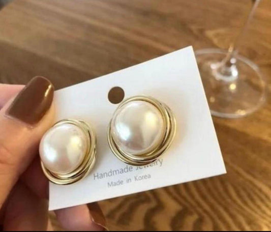 Everyday Pearl Gold Plated Studs