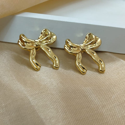 Long Bow Anti tarnish Earrings